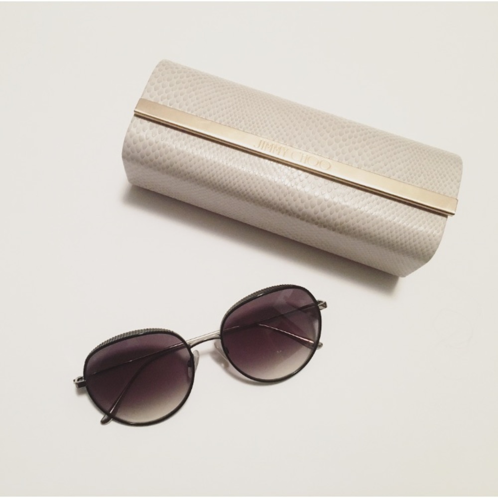 Jimmy Choo Black and Silver Sunglasses